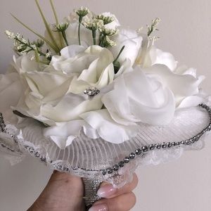 AMAZING HANDMADE set of 3 pieces Wedding Bouquet